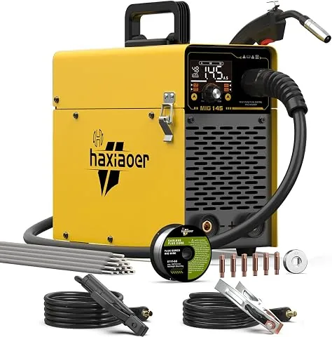 HAXIAOER 145A Soldador de hilo Sin Gas 3 ne 1 Flux MIG/ARC MMA/Lift TIG