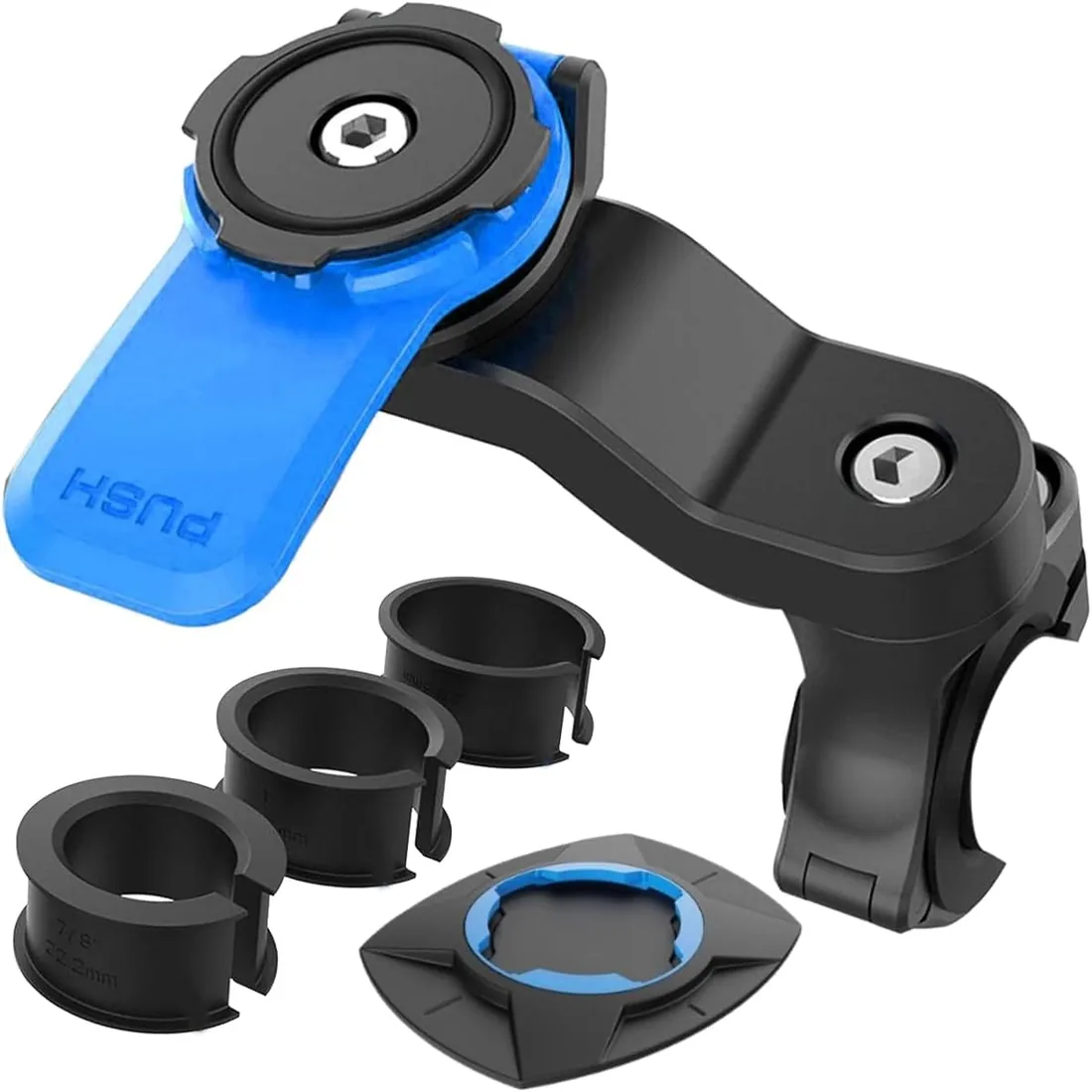 Taomeng Soporte para manillar de moto, soporte universal para bicicleta y moto, soporte para teléfono para MTB, desmontable y universal, giratorio a 360 ° foto 2