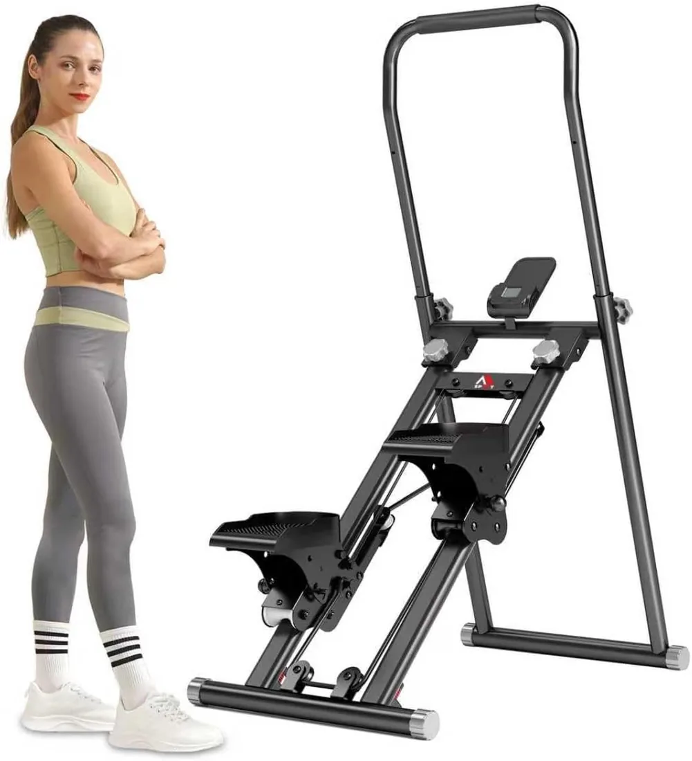 Stepper | Stepper Fitness para el hogar | Ajustable | Silencioso | Plegable | con Pantalla LCD | Capacidad de 120 kg | Soporte para móvil/Tableta.