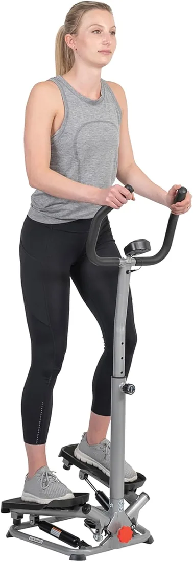 Sunny Health & Fitness Stepper con Manillar para Entrenamiento Cardio Casa