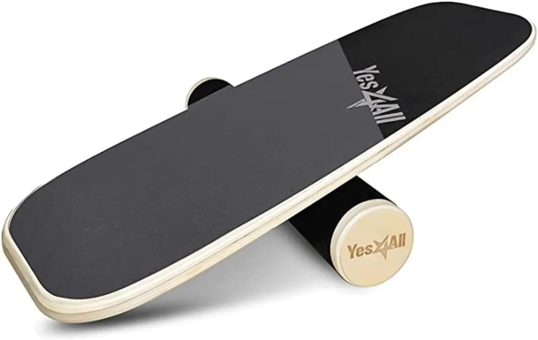 Yes4All - Entrenador de tabla de equilibrio de surf premium con tapones ajustables, 3 opciones de distancia diferentes de 27.9, 40.6 y 22 pulgadas, tabla de equilibrio de surf, entrenador de surf