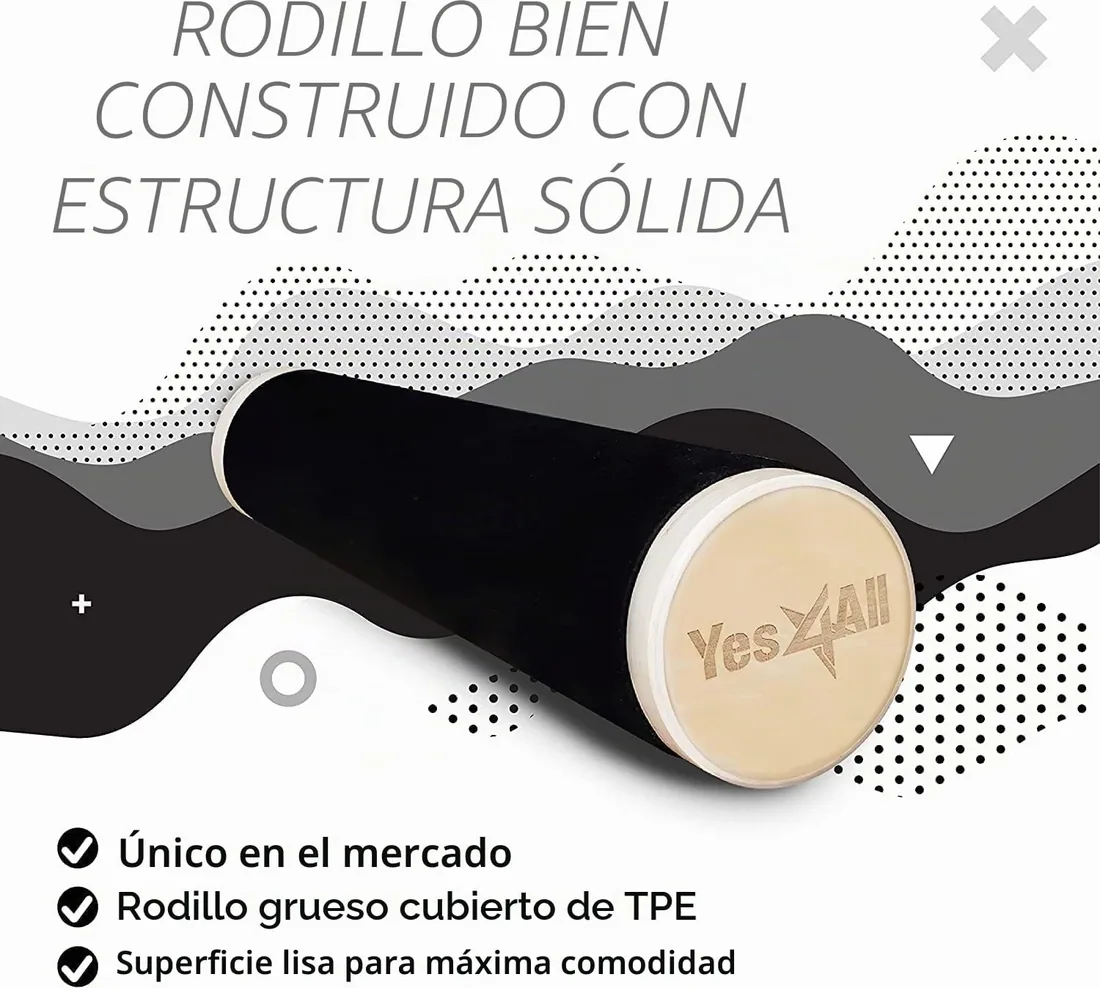 Yes4All - Entrenador de tabla de equilibrio de surf premium con tapones ajustables, 3 opciones de distancia diferentes de 27.9, 40.6 y 22 pulgadas, tabla de equilibrio de surf, entrenador de surf foto 3