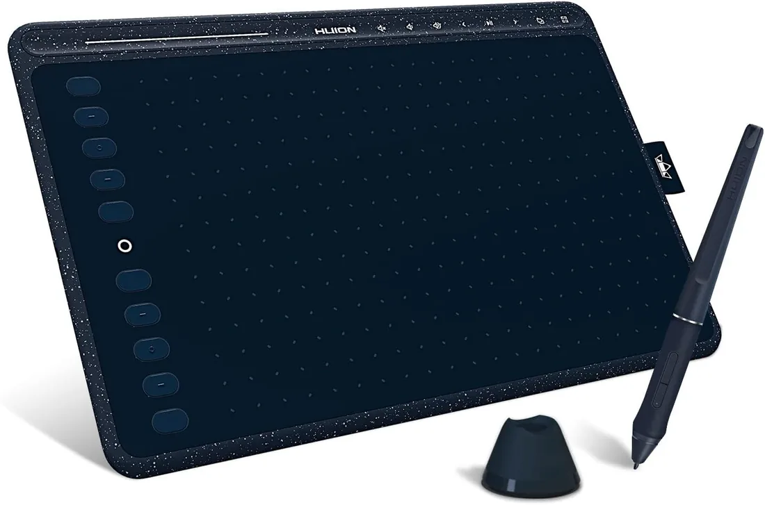 HUION HS611 Tableta Gráfica, Teclas Multimedia BGM