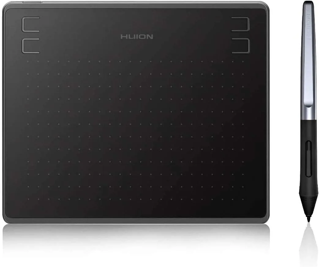 HUION HS64 Tableta Gráfica, 4 Teclas para Principiantes