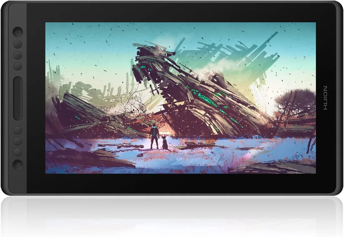 HUION Kamvas Pro 16 Tableta Gráfica con Pantalla,1 Barra Táctil y 6 Botones