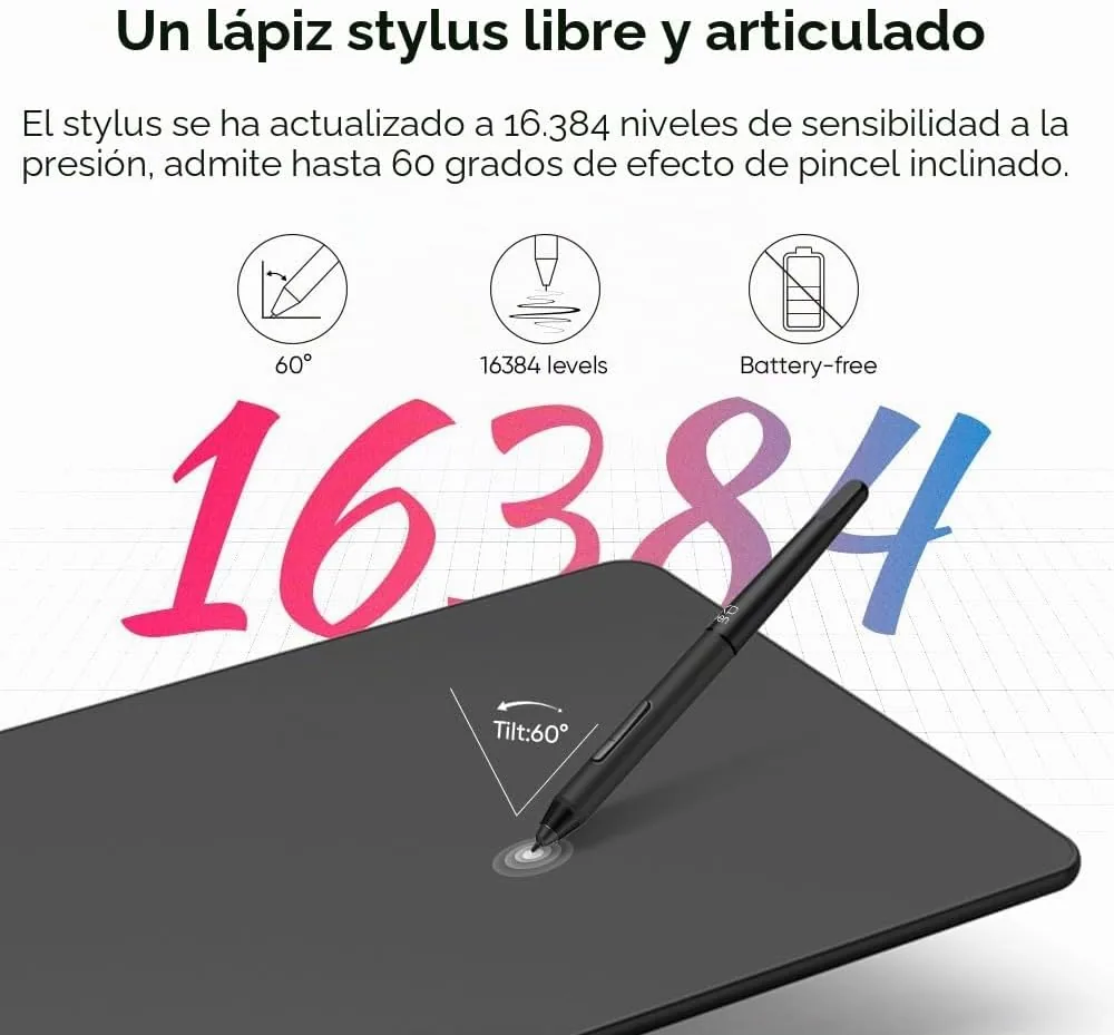 XPPen Deco 01V3 Tableta Gráfica Dibujo Digital 10x6 Pulgadas con Lápiz 16K Niveles, Compatible con Windows, Linux, Mac OS, Chrome OS y Android foto 3