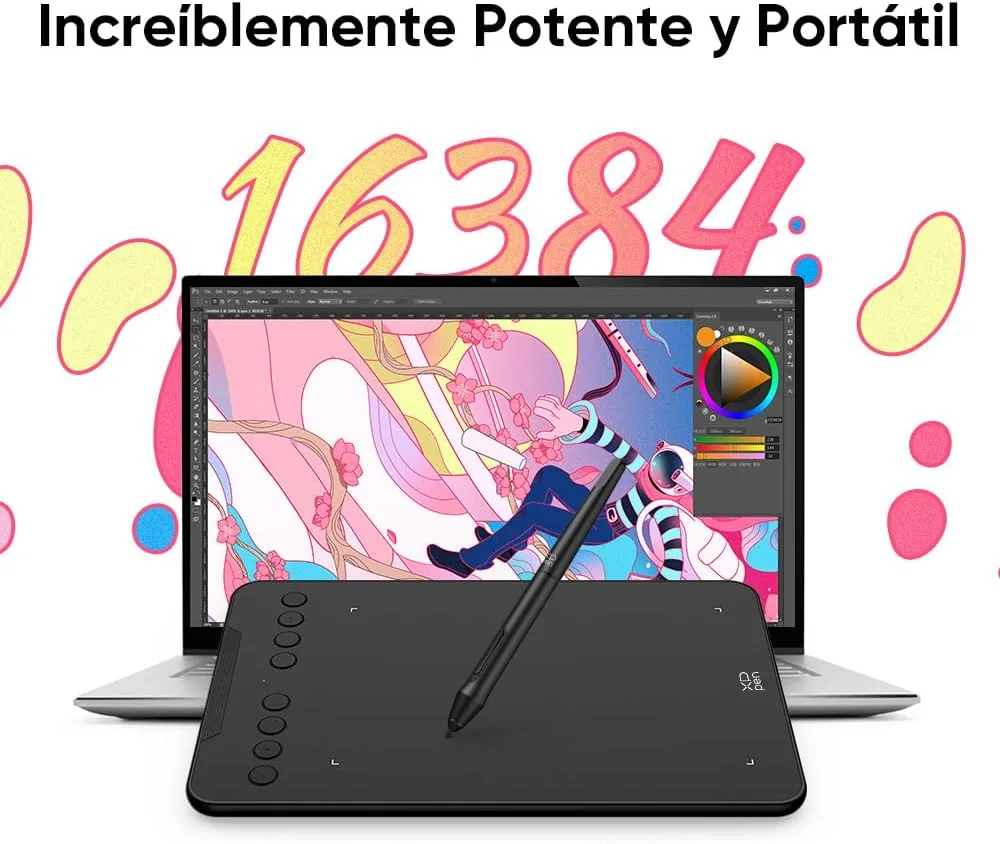 XPPen Deco Mini7 V2 Tableta Gráfica Dibujo Digital Portátil 16384 Niveles foto 2