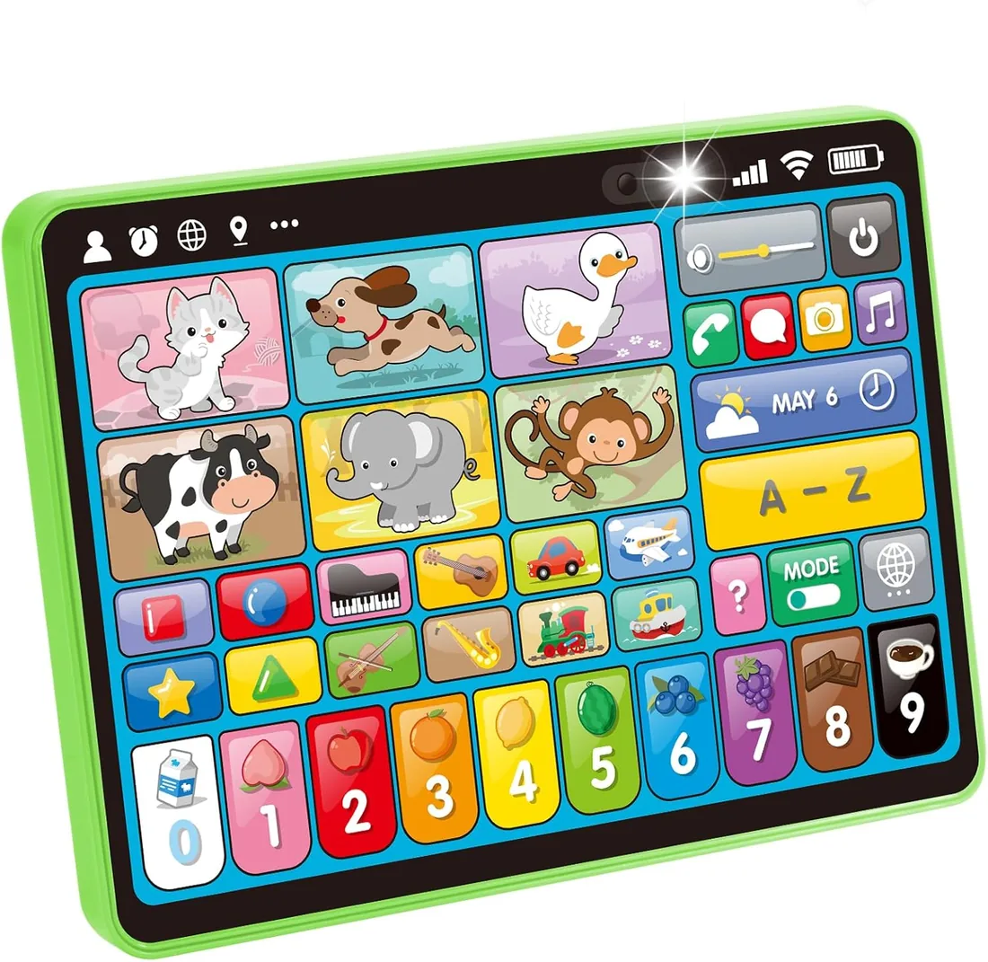 hahaland Tablet para Niños 1 2 años, Musical Panel Educativo en Español | Tablet Infantil que Enseñan Animales, Letras, Números, Juguetes Interactivos para niños 2 años, 5 idiomas