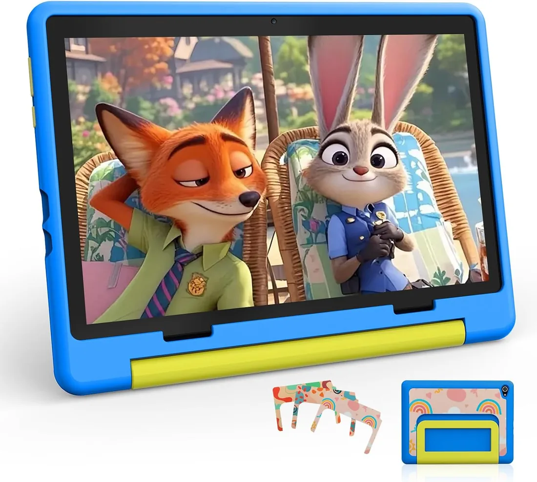 Tablet 10 Pulgadas Android 16, 24GB RAM 64GB ROM Control Parental | Pantalla IPS HD 1280×800, Batería 6000mAh, WiFi 6, Bluetooth 5.4, Tablet para Aprendizaje, Vídeos y Juegos, Azul foto 2