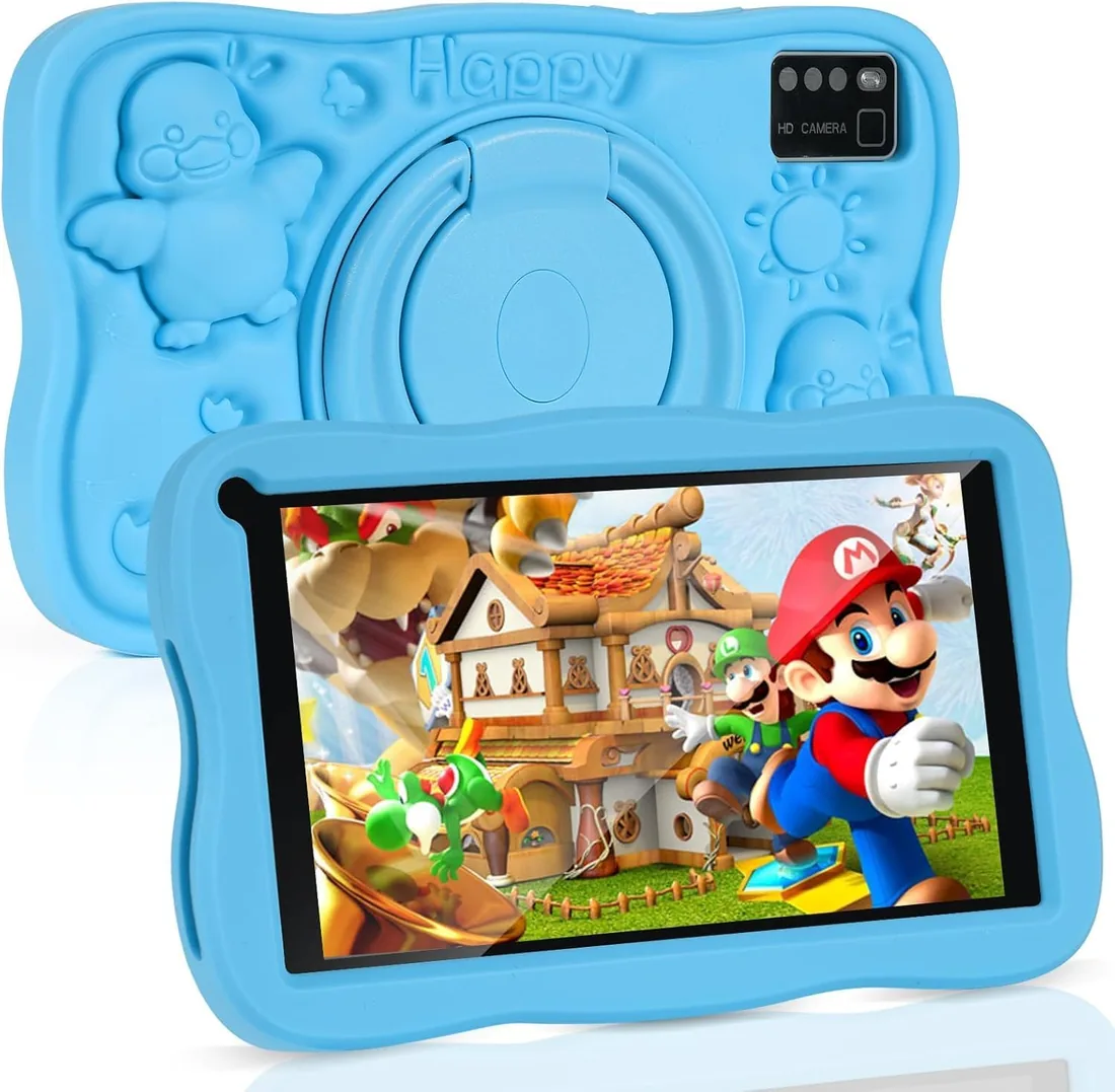 Tablet para Niños de 7 Pulgadas, Android con 8GB RAM y 64GB ROM Ampliable a 256GB, Pantalla IPS HD, WiFi 5/2.4 GHz, Control Parental, Certificado por Google, Incluye Funda Azul – Tableta Educativa foto 2