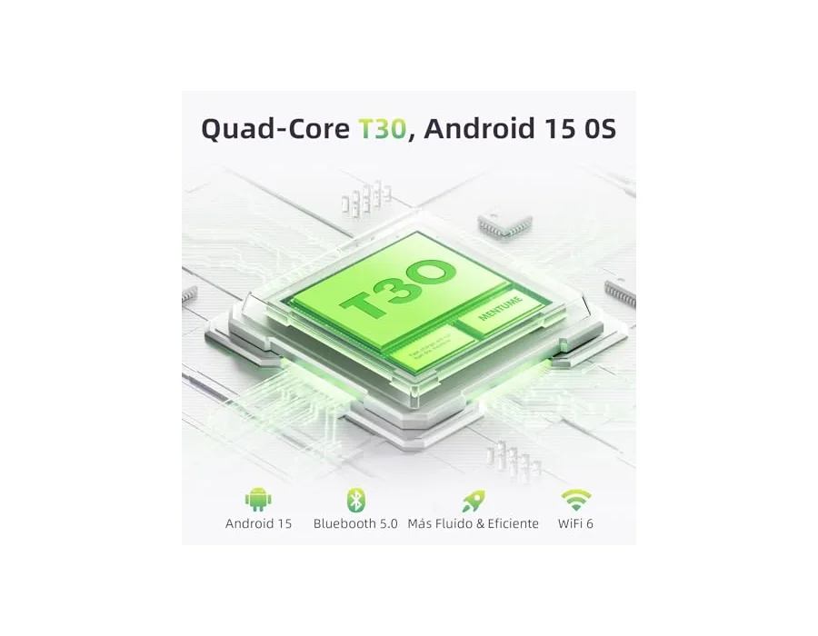 Tablet 10 Pulgadas, Tableta Android 15 con Funda, Unisoc T30 Quad-Core, 18 GB RAM + 128 GB ROM + 1 TB TF, Pantalla HD IPS 1280x800, Cámara Dual 5MP + 8MP, 6000 mAh, WiFi 6, BT 5.0, foto 3
