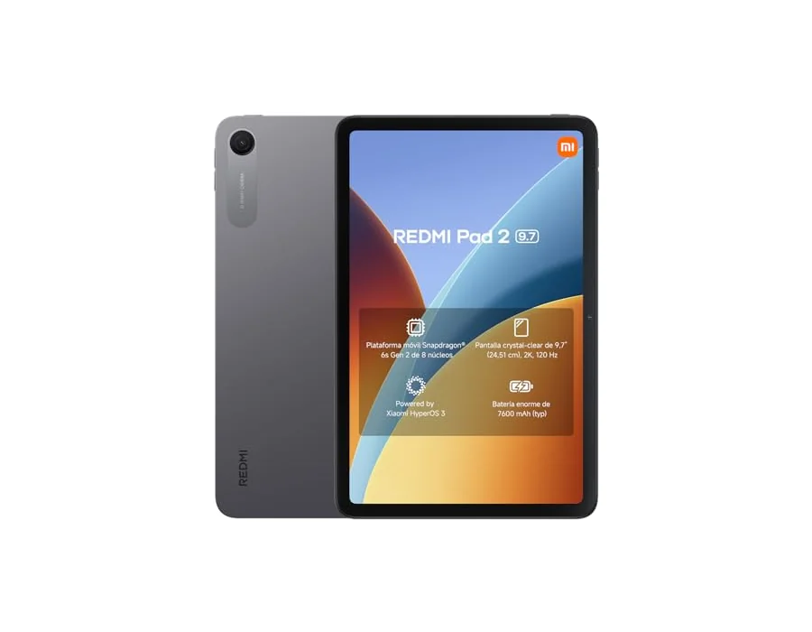 XIAOMI REDMI Pad 2 Tablet de 9,7” 4+64 GB Gris Grafito batería de 7600 mAh foto 2