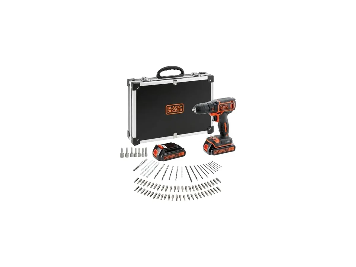BLACK+DECKER Kit de taladro atornillador INALÁMBRICA de 18V con 2 baterías de 1,5Ah, cargador rápido,… foto 2