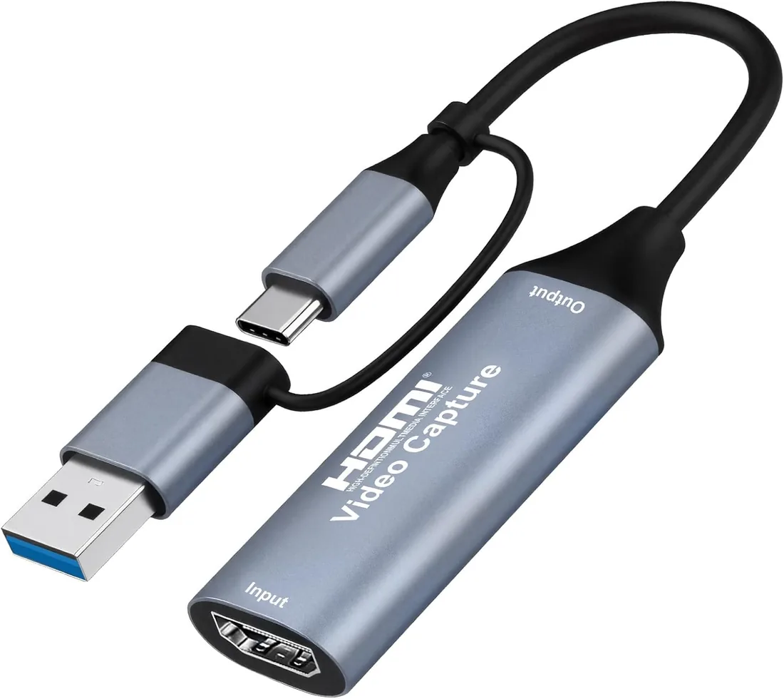 Tarjeta de Captura de Video HDMI a USB-C 4K HD para Streaming Juego USB 3.0 | Capturadora Vídeo Compatible con MacBook Windows Switch PS5 Xbox Cámara PC Plug-Play Baja latencia con Puertos USB-C y USB-A foto 2