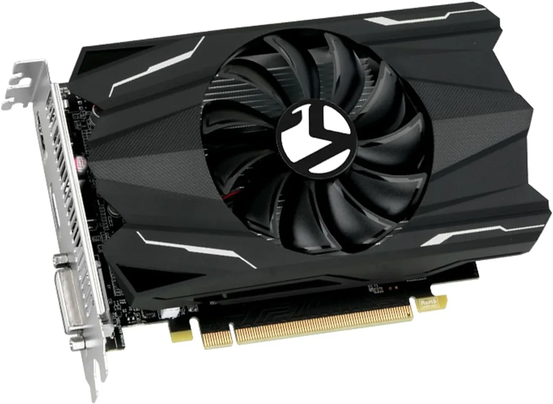 MAXSUN GEFORCE GTX 1050 Ti 4 GB GDDR5 Tarjeta gráfica para juegos de vídeo GPU para PC de juegos Mini ITX, DisplayPort, HDMI, DVI-D, sistema de refrigeración de ventilador único foto 2