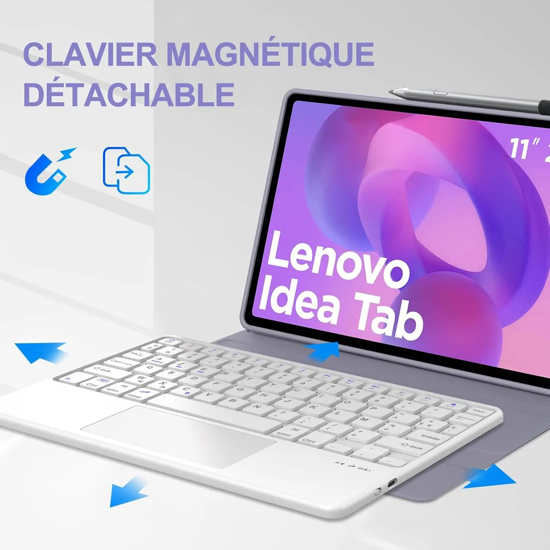 FOGARI Teclado con Touchpad para Lenovo Idea Tab 11" 2025 foto 3