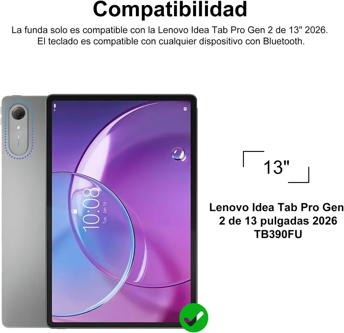 Teclado para Lenovo Idea Tab Pro Gen 2 2026 13 pulgadas con Touchpad foto 2