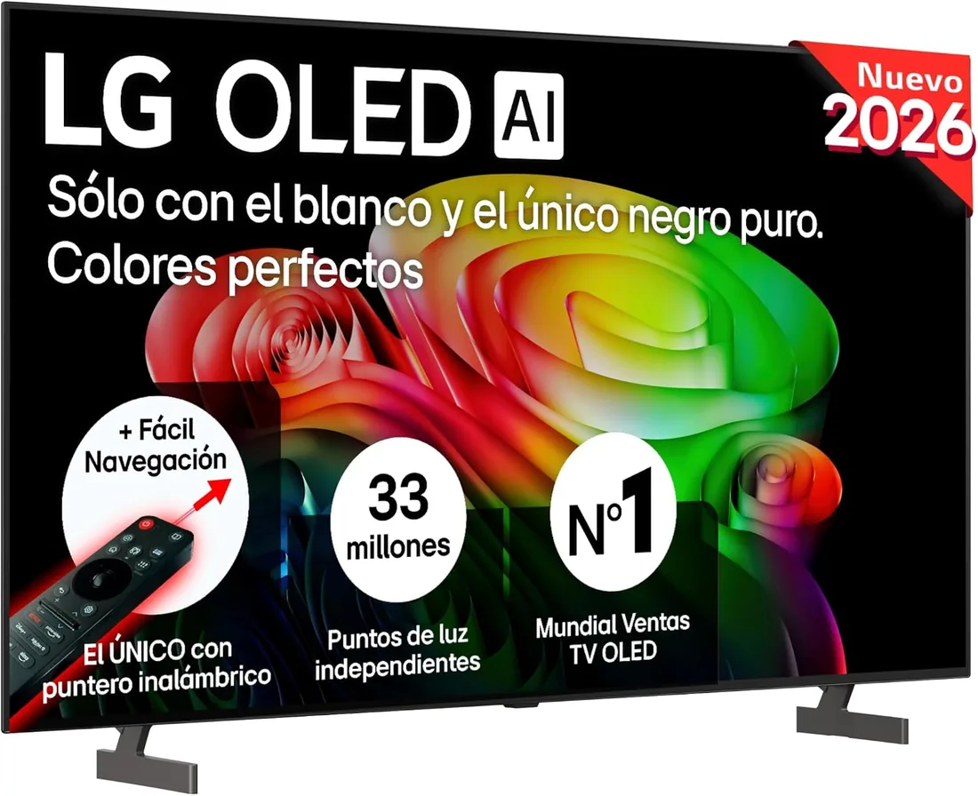 LG OLED65B65LA - Smart TV OLED AI 65" 4K Sin Reflejos 98.3%, 2026 | OLED, Smart TV, WebOS 26, Procesador α8 AI Gen3, VRR 120Hz, Dolby Vision y Atmos, Alexa/Google Assistant, Gris Oscuro foto 3