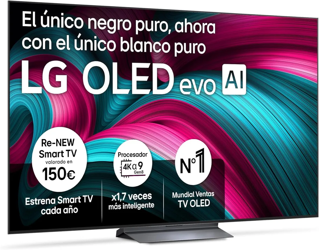 LG OLED65C54LA - Smart TV OLED EVO AI 65" 4K, 2025 | OLED EVO, Smart TV, Dolby Vision IQ, Dolby Atmos, webOS 25 con IA, Gaming Pro 144 Hz, Filmmaker Mode, Negro Puro foto 3