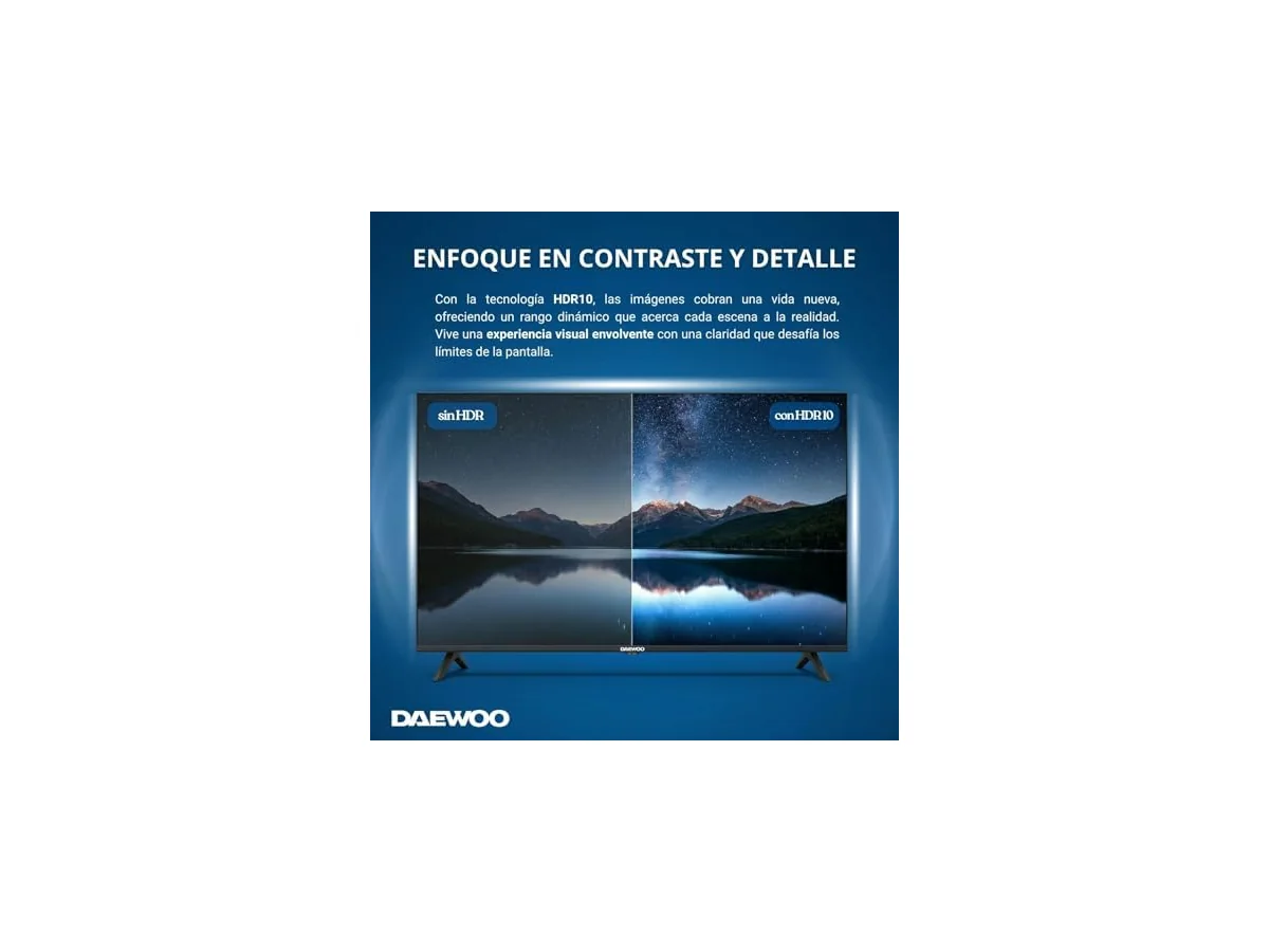 Daewoo 40VB56FV Smart TV 40 Pulgadas Full HD, HDR10, Dolby Audio, WiFi, HDMI, Diseño Sin Marcos… foto 3