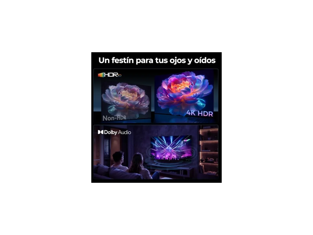 FPD Smart TV 50 Pulgadas (127 cm), 4K Tizen TV Compatible with Samsung TV Plus, Airplay & Miracast, HDR… foto 3