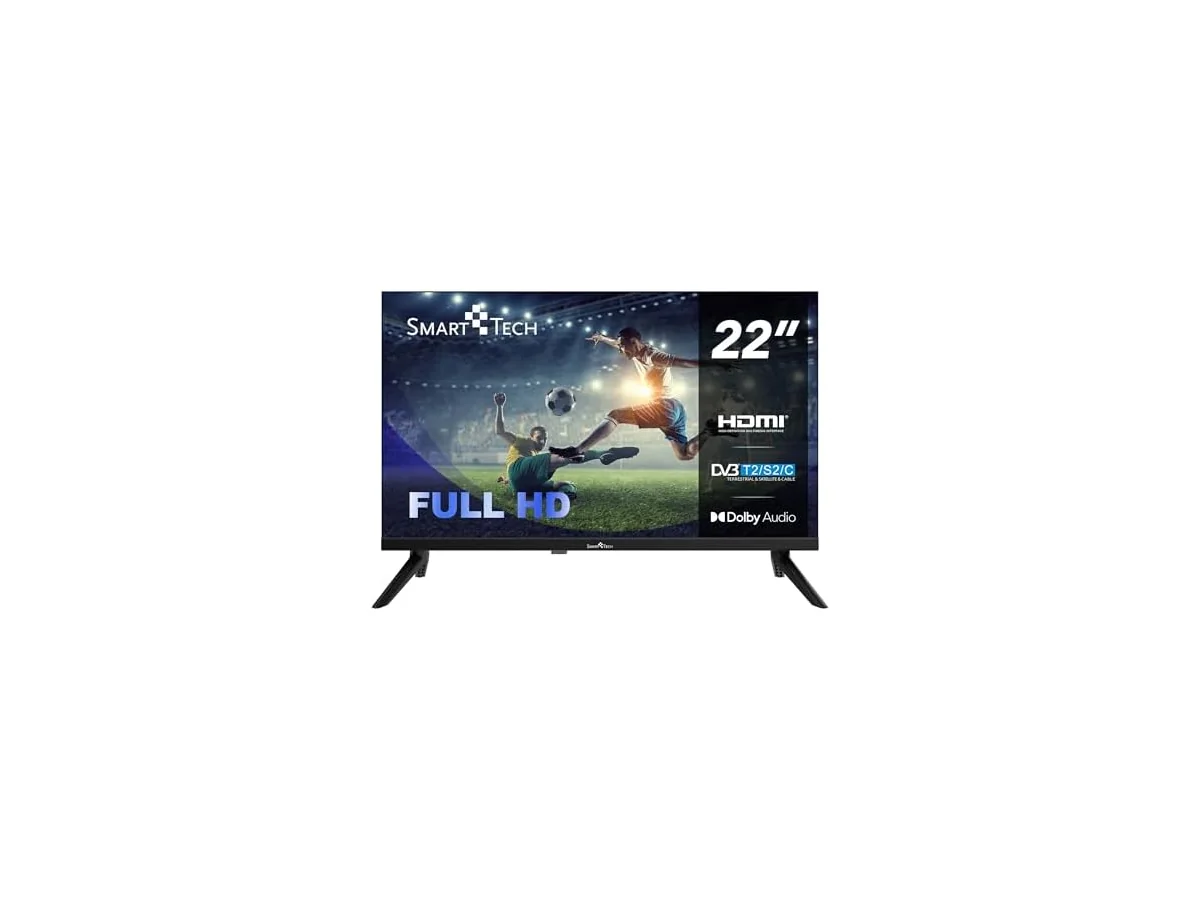 Smart Tech Televisor LED Full HD de 22" (55 cm) 22FN01V (no Conectado), HDMI, USB, resolución: 1920 ×…