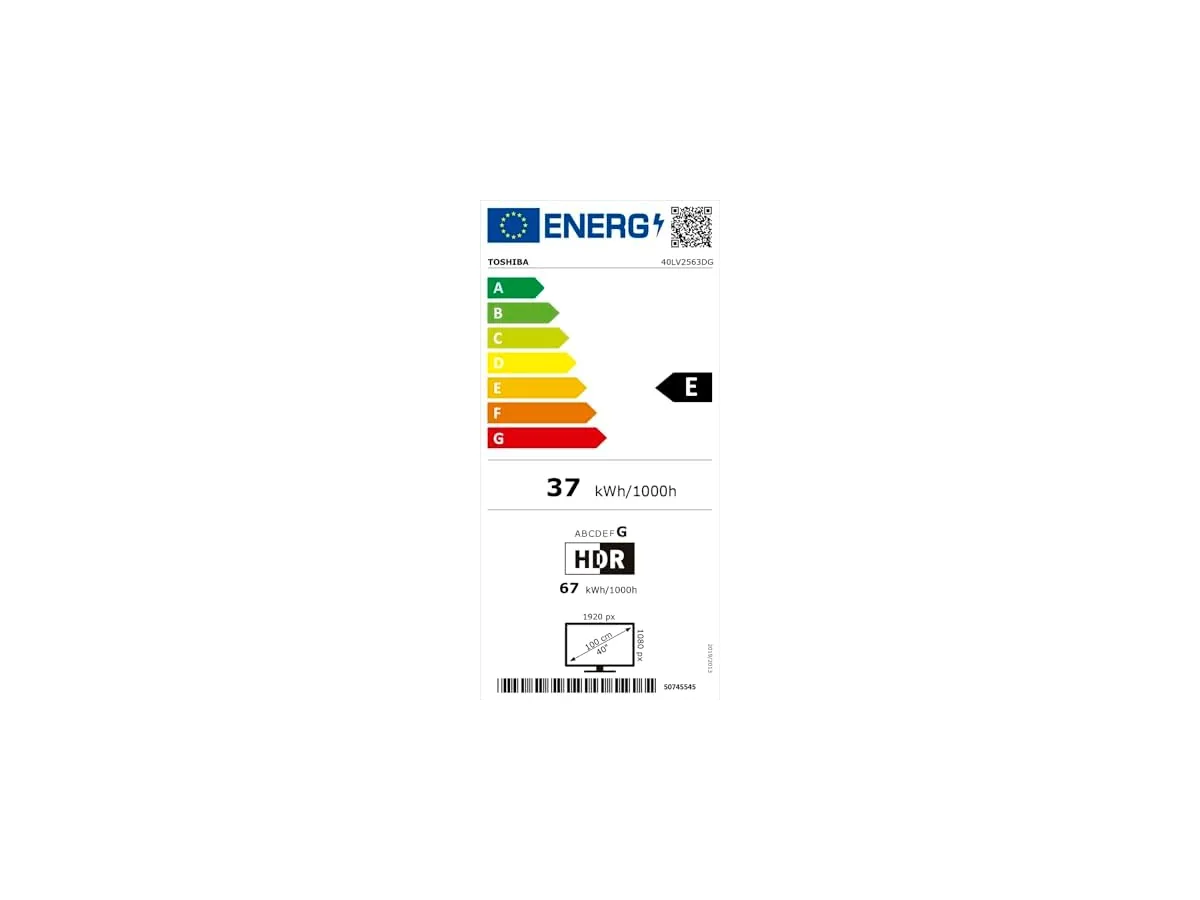 Toshiba 40LV2563DG Smart TV de 40", con Resolución Full HD (1920 x 1080), HDR, Compatible con Asistente… foto 3