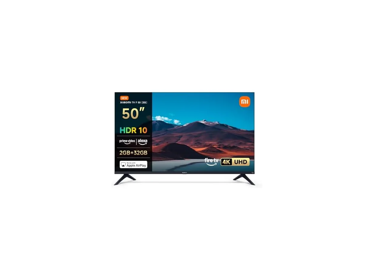 XIAOMI TV F 50, 50 Pulgadas (127 cm), 4K UHD, Smart TV, Fire OS8, Control por Voz Alexa, HDR10, MEMC,…