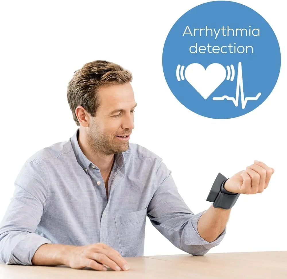 Beurer BC 27 Tensiómetro de muñeca con detección de arritmias, indicador de riesgo en color, muñeca 14-19,5 cm, producto médico, transferencia de datos a Apple Health foto 2