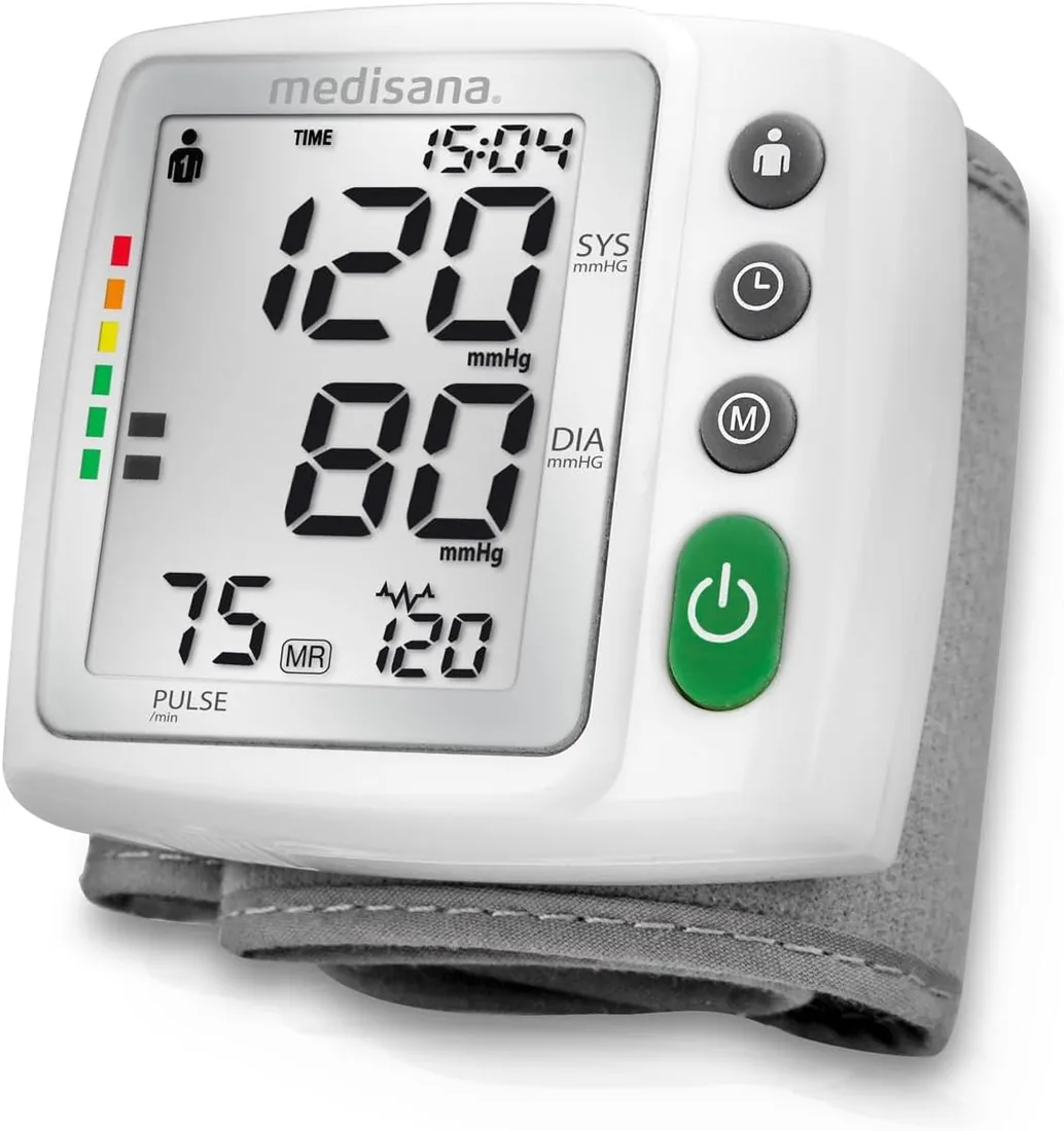 medisana BW 315 tensiómetro de muñeca, medidor de tensión arterial | con escala de semáforo y función de memoria para 2 usuarios, aparato de tension arterial y pulso foto 3