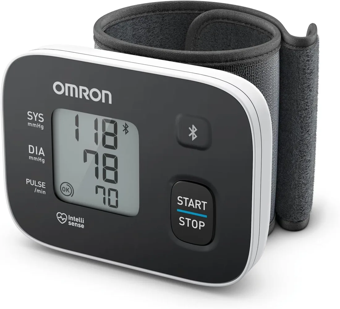 OMRON RS3 Intelli IT Tensiómetro de muñeca con Bluetooth, 13.5-21.5 cm | Medidor de tensión arteria validado clínicamente foto 2