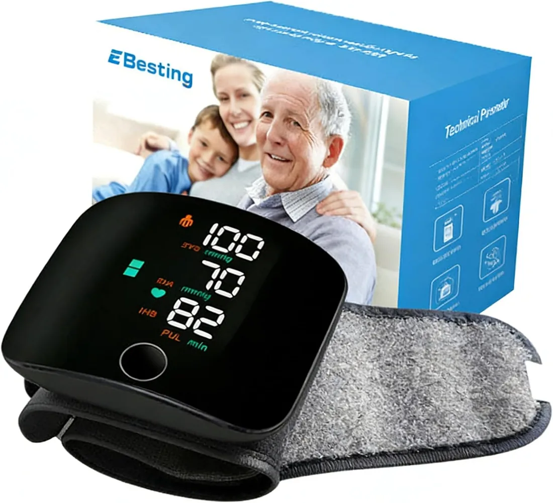 Tensiómetro Muñeca Digital Arritmias 2x99 Memoria Pantalla LCD | Medición automática, pantalla grande fácil de leer, 2 usuarios, 99 lecturas cada uno, para uso doméstico, portátil