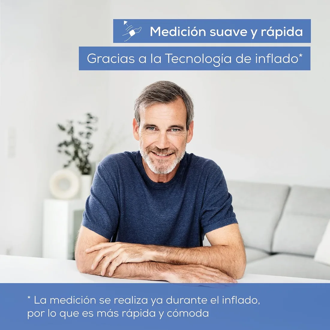 Beurer BM 48 Tensiómetro de brazo, operación sencilla con un solo botón, medición suave y rápida, detección de arritmias, 22-42 cm, con aplicación, transferencia de datos a Apple Health y más foto 3