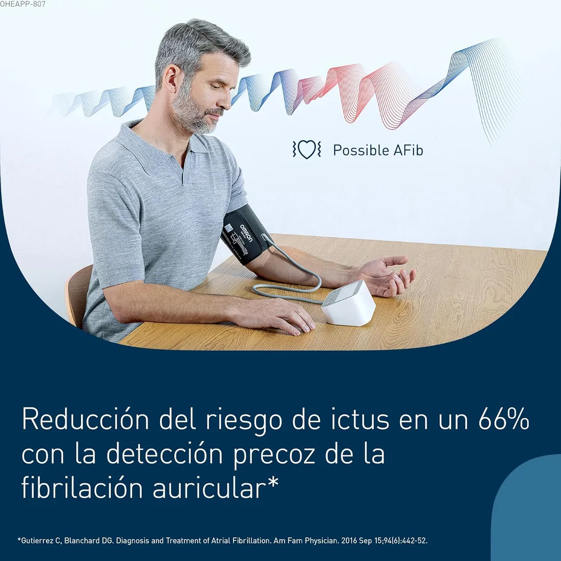OMRON X4 Connect AFib Tensiómetro de brazo, Conexión Bluetooth foto 2
