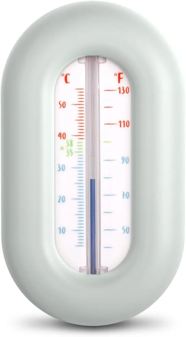 Suavinex, Termómetro de Bañera para Bebé, para el Baño, Sin Mercurio, Sin Pilas, Preciso, Resistente, Rápido y con Escala de Color, Grados ºC y ºF, Flota en el Agua, +0M, Diseño Birdies, Verde