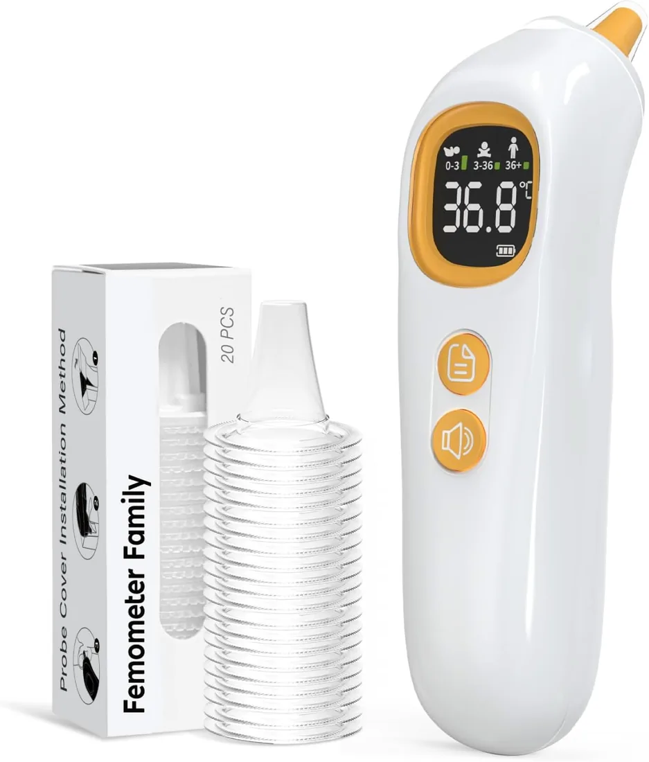 Femometer Family Termómetro de oído para bebés, adultos y niños, termometro digital, Tecnología de Age Grouping, 360° Sonda foto 2