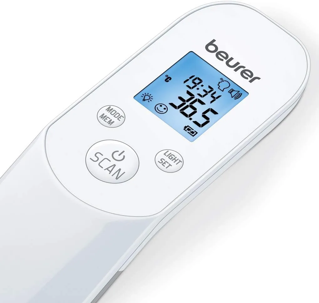 Beurer FT 85 Termómetro digital de infrarrojos sin contacto, termómetro rápido para la medición higiénica y segura de la temperatura corporal en la frente foto 3