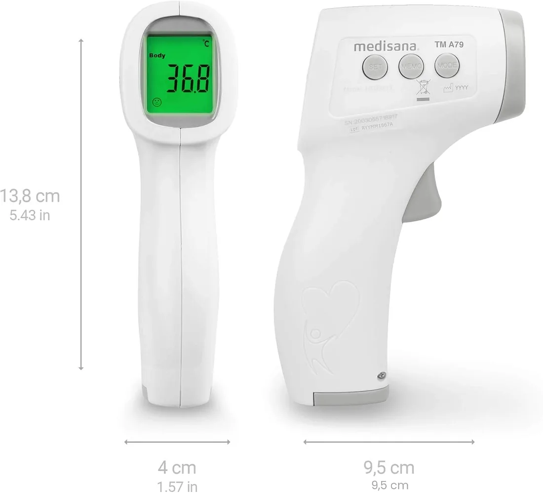 medisana TM A79 termómetro infrarrojo sin contacto, termometro clínico foto 2