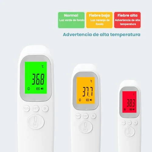 Termómetro Infrarrojo Sin Contacto para Bebé/Adulto - Medición Frontal Instantánea con Alerta de Fiebre & Pantalla LCD - Conversión Digital ℃/℉ para Casa/Hospital foto 3