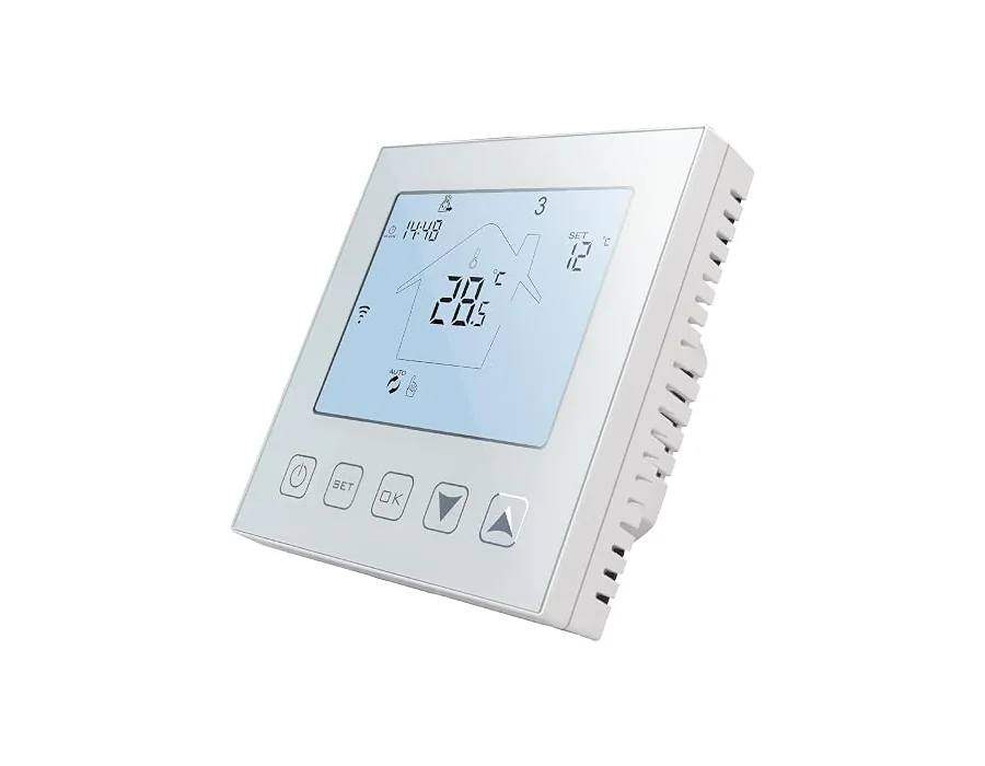 KETOTEK WiFi Termostato Calefaccion Suelo Radiante Electrico 16A con Sonda Compatible con Alexa, Inteligente Cronotermostato Termostato Ambiente Programable 220V Tuya/Smart Life Ap