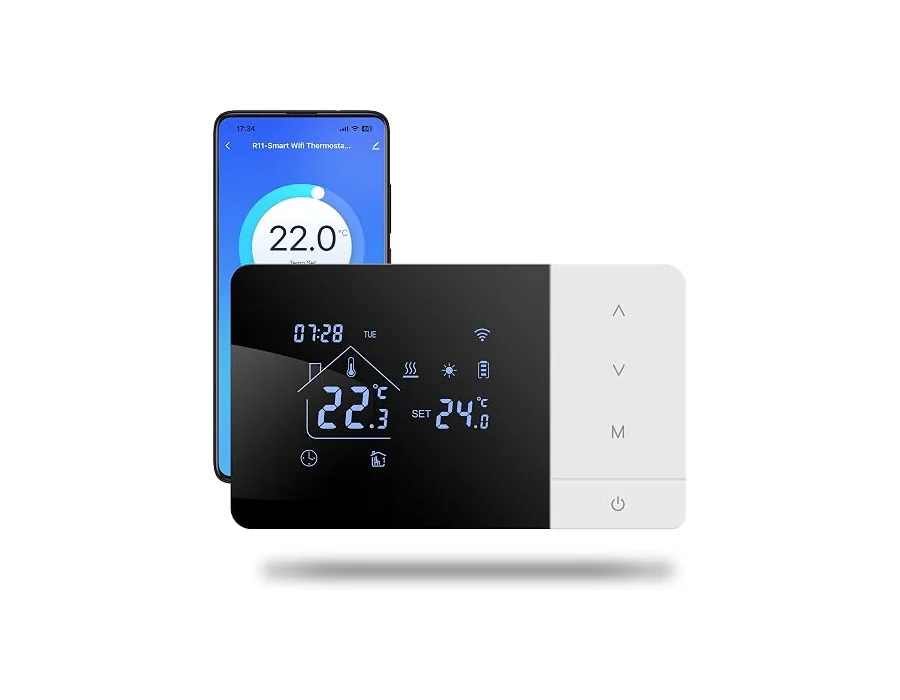 termostato de batería WiFi de 2 Hilo para Control de calderas de Gas Termostato Tuya programable Diariamente, Compatible con Control por Voz de Google y Alexa.W506 3A foto 2