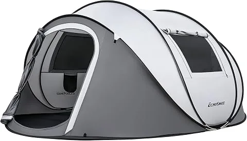 EchoSmile Tienda de Campaña Pop Up 2/4/6 Personas Tenda Campismo | Instantánea,Ventanas, Bolsillos, Bolsa de Transporte, I