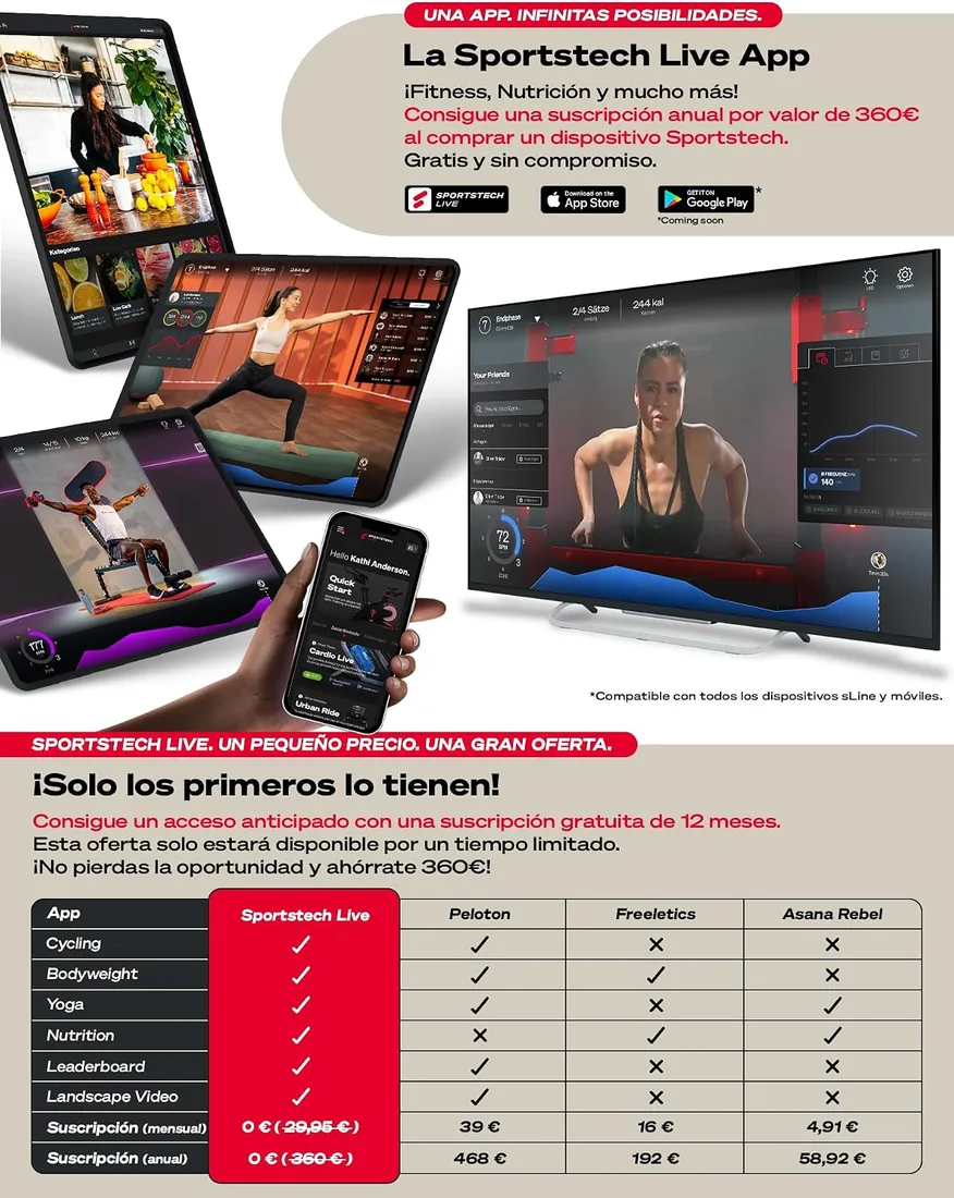 Sportstech HGX100/HGX200/HGX300 - La Única Estación de Fuerza Premium para un Entrenamiento Variado en Casa, con Escalador o Prensa de Piernas. Hecha de Material EVA, tu Estación de Fitness Doméstica foto 3