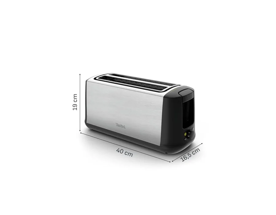 Tefal Subito, Tostadora 2 ranuras extra largas, Opción calentamiento 1 ranura, 1700W, 7 niveles de tostado, Bandeja recogemigas, Detén, descongela y recalienta fácil, TL342DE0 foto 3