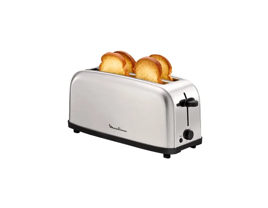 Moulinex Classic, Tostador 2 Ranuras Largas, 6 Niveles de tostado, Inox foto 2