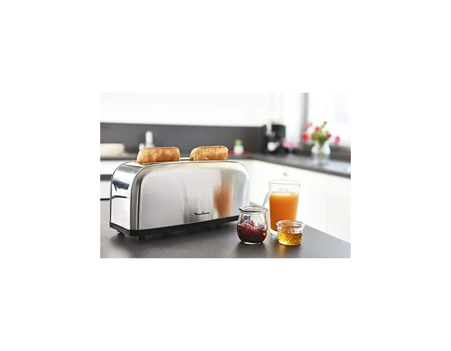 Moulinex Classic, Tostador 2 Ranuras Largas, 6 Niveles de tostado, Inox foto 3