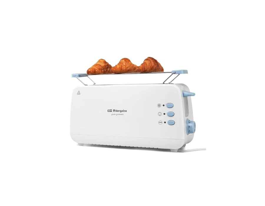 Orbegozo TO 4012 Tostadora de Pan de Ranura Larga 850 W, 7 Niveles de Tostado, Calienta Panecillos, Función Descongelación y Parada Rápida, Bandeja Recogemigas, Desconexión Automát foto 2