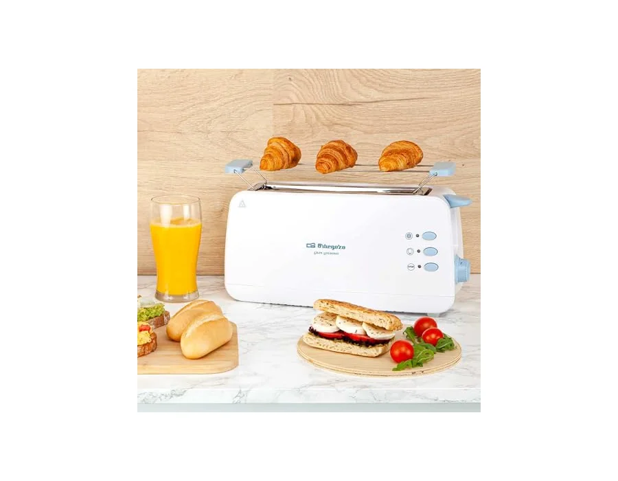 Orbegozo TO 4012 Tostadora de Pan de Ranura Larga 850 W, 7 Niveles de Tostado, Calienta Panecillos, Función Descongelación y Parada Rápida, Bandeja Recogemigas, Desconexión Automát foto 3