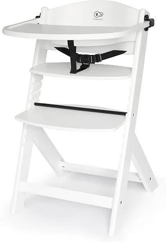 kk Kinderkraft Trona Bebé de Madera ENOCK, Evolutiva Silla Alta, Ergonómica, Regulable, Blanco completo foto 3