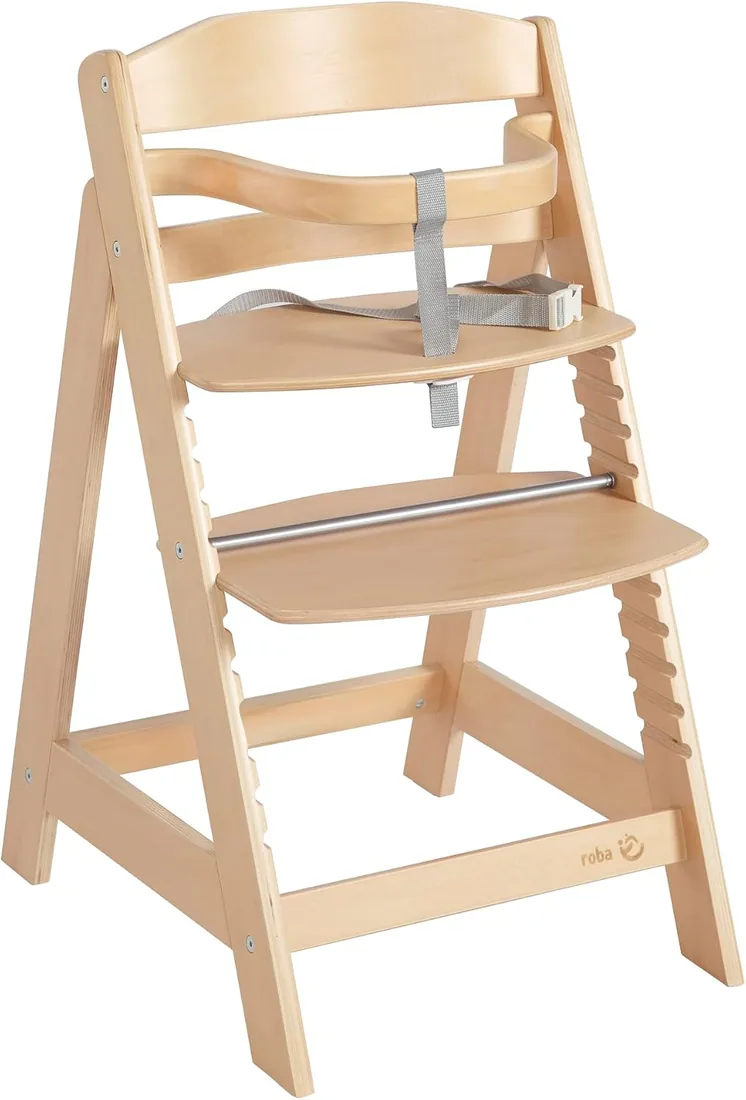 roba Trona Evolutiva de Madera Sit Up III - Altura Ajustable - de 6 Meses - Soporta 50 kg - Silla de Bebé Resistente con Barra de Seguridad foto 2